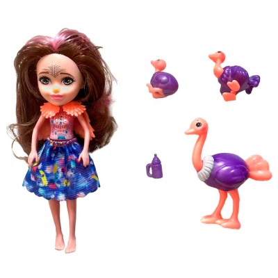 Кукла со страусами Лесные Феи 16 см 1Toy Т24023 1